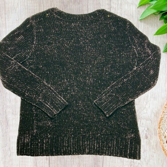 Orvis Womens Chenille Sweater Plum Size Small Crew Neck Cozy Warm Winter - Picture 4 of 9